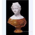hand carved white marble bust noble elegant lady